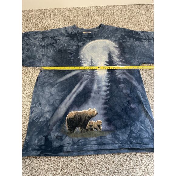 Vintage 2003 GRIZZLY BEAR MOON THE MOUNTAIN TIE-DYE T-Shirt LARGE Brown - Picture 8 of 9